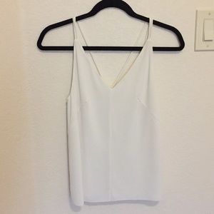White double-layered spaghetti strap top